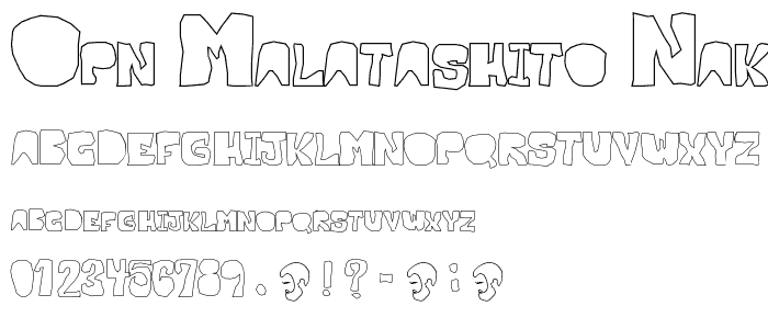 OPN Malatashito Naked font